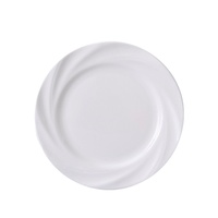 Keramik-Porzellan-Teller Mikrowellen- und Spülmaschinenfest Glasiert Minimalistisches Design Moderner Stil Reinweiß Hochwertig für Hotels