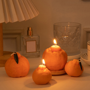 Wholesale Modern Orange Aromatherapy <strong>Candles</strong> Artificial Scented <strong>Citrus</strong> Fruit Shaped <strong>Candle</strong> Soy Wax Colorful Cups Christmas Gifts - Product Image 4