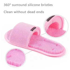 Chaussons de lavage des pieds en silicone antidérapants polyvalents pour brosse de nettoyage magique, exfoliation et massage, 1 pièce - Product Image 6