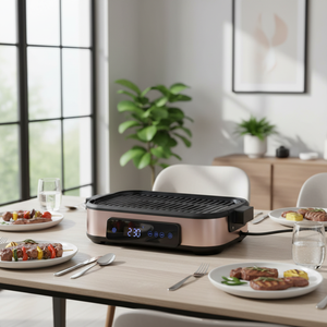 Mini barbecue électrique multifonction sans fumée pour intérieur, <span class=keywords><strong>grill</strong></span> et plancha électriques <span class=keywords><strong>avec</strong></span> <span class=keywords><strong>bac</strong></span> à <span class=keywords><strong>eau</strong></span> - Product Image 3
