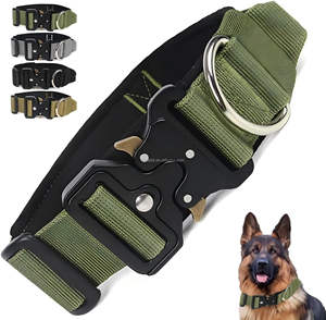 Grueso básico acolchado pequeño grande táctico a prueba de explosiones personalizado aventura al aire libre collar de perro táctico con accesorios de mango - Product Image 1