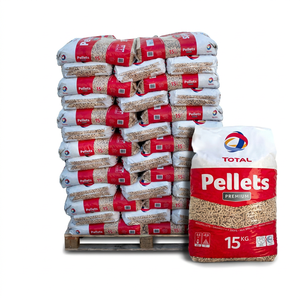 Pellets de madera de pino para calefacción, 6mm 8mm, 30 unidades, en bolsa, ceniza 0.5%, humedad 6% - Product Image 1
