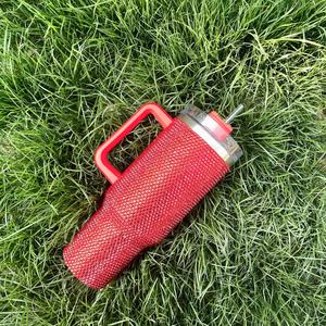 특이한 40 oz 모험 라인 석 40 oz 이중 벽 스테인레스 스틸 블링 컵 손잡이가있는 절연 컵 - Product Image 6