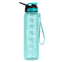 Bouteille d'eau en plastique Tritan sans BPA de 32 oz avec logo personnalisé OEM ODM, couvercle à rabat et infuseur, large ouverture, pour la salle de sport
