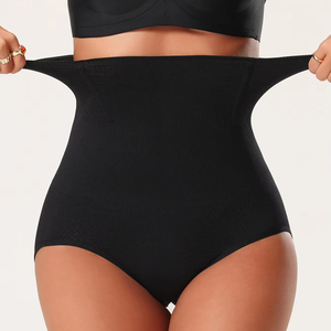Culotte Triangle taille haute Pantalon de façonnage extensible tricoté sans couture en usine Soutien osseux en acier ferme Corps abdominal en nylon - Product Image 2