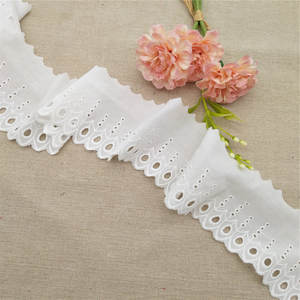 Encaje 100% Algodón con Adornos de Lujo, Patrón Floral Tradicional Bordado, Tela Soluble en Agua, Accesorios de Costura, Apliques - Product Image 6