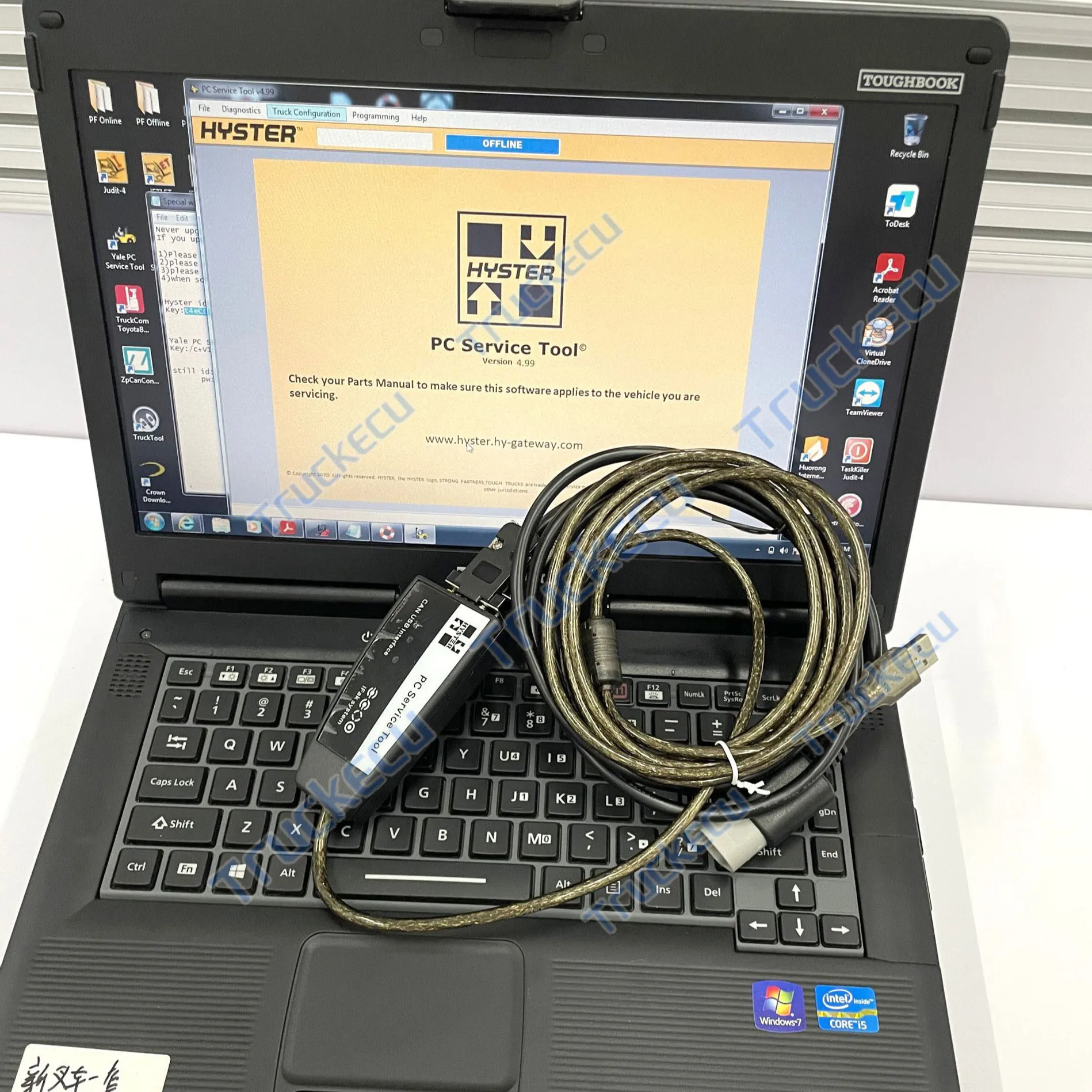 CF53 LAPTOP For hyster yale forklift Yale PC Service Tool Ifak Forklift Diagnostic Interface