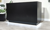 Comptoir de réception modulaire personnalisé noir mat de haute qualité pour exposition, magasin ou entreprise