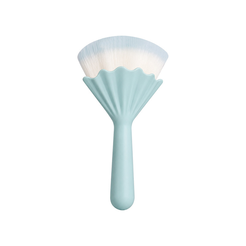 Pinceau fond de teint en silicone bleu