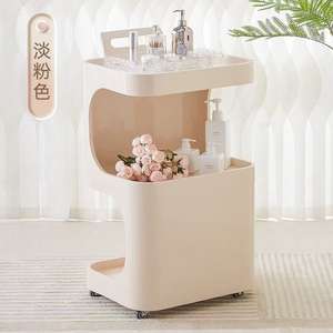 Chariot de Barbier Moderne Haut de Gamme en Plastique, Portable, à 4 Roues, Multifonctionnel, Chariot de Rangement Durable pour Salon de Pédicure - Product Image 4