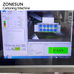 ZONESUN ZS-MSZH10 Automatic Vertical Vial Glass Bottle Folding Box <b>Sealing</b> Packaging Cartoning Machine with Leaflet Insertion - Product Image 6