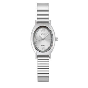 Reloj ovalado para mujer Diseño simple Reloj de pulsera de cuarzo Delgado Reloj elegante y elegante para mujer - Product Image 3