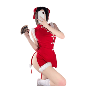 <span class=keywords><strong>Vestido</strong></span> de <span class=keywords><strong>Nochevieja</strong></span> para Mujer, Ropa Interior Navideña, Disfraz de Cosplay, <span class=keywords><strong>Vestido</strong></span> Navideño, Conjunto de Lencería - Product Image 6