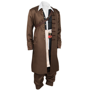 Costume da <span class=keywords><strong>Pirata</strong></span> <span class=keywords><strong>Jack</strong></span> Sparrow per Uomo Adulto, Abbigliamento Medievale Rinascimentale, Giacca per Cosplay da <span class=keywords><strong>Pirata</strong></span> - Product Image 3