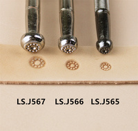 2021 nouvel ensemble d'outils de timbres de centres de fleurs en alliage de Zinc de qualité industrielle LS.J565 LS.J566 LS.J567 artisanat en cuir OEM personnalisable