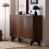Armoire de rangement vintage en noyer Armoire de sol autoportante Buffet classique de 59 pouces Buffet en bois avec portes