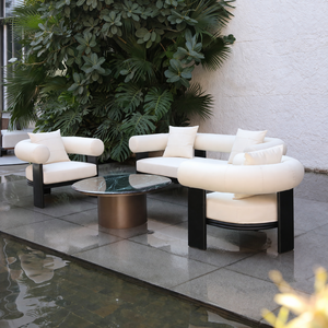 Muebles de Patio Personalizados en Forma de U, Conjunto de Sofás para Exteriores con Estructura de Acero Inoxidable Resistente a la Intemperie, Sofá de Jardín para <span class=keywords><strong>Terraza</strong></span> de Hotel, Villa y Resort - Product Image 2