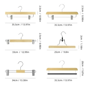 ไม้แขวนเสื้อพรีเมียม แข็งแรง ทนทาน พร้อมค<span class=keywords><strong>ล</strong></span>ิปหนีบแบบปรับได้ สำหรับกระโปรง กางเกงยีนส์ กางเกงขายาว  ขายดีจากโรงงาน  พร้อมโ<span class=keywords><strong>ล</strong></span>โก้ - Product Image 1
