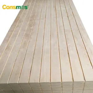 E0 Glue V Grooved Pine Plywood Slotted Pine Plywood For Wall Panel