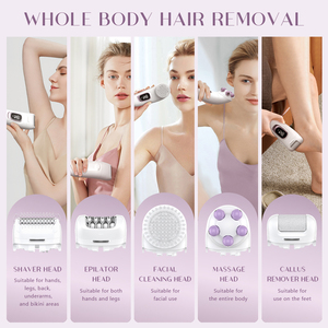 5-In-1 Oplaadbare Type-C 2-Speed Roterende Schijf Verzorgingsset Waterdicht Ipx7 Lichaam Scheerapparaat Pijnloos Elektrische <span class=keywords><strong>Epilator</strong></span> Voor Vrouwen - Product Image 4