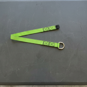 Sangle plate en polyester vert avec anneau de levage en acier pour la manutention de matériaux de grue - Product Image 3