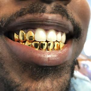 <span class=keywords><strong>Grillz</strong></span> Hip Hop Sur Mesure Ajustés, <span class=keywords><strong>Grillz</strong></span> Coupés Permanents en Argent 925 Plaqué Or Véritable, <span class=keywords><strong>Grillz</strong></span> Dentaires Simples en Or Massif 10 Carats - Product Image 6