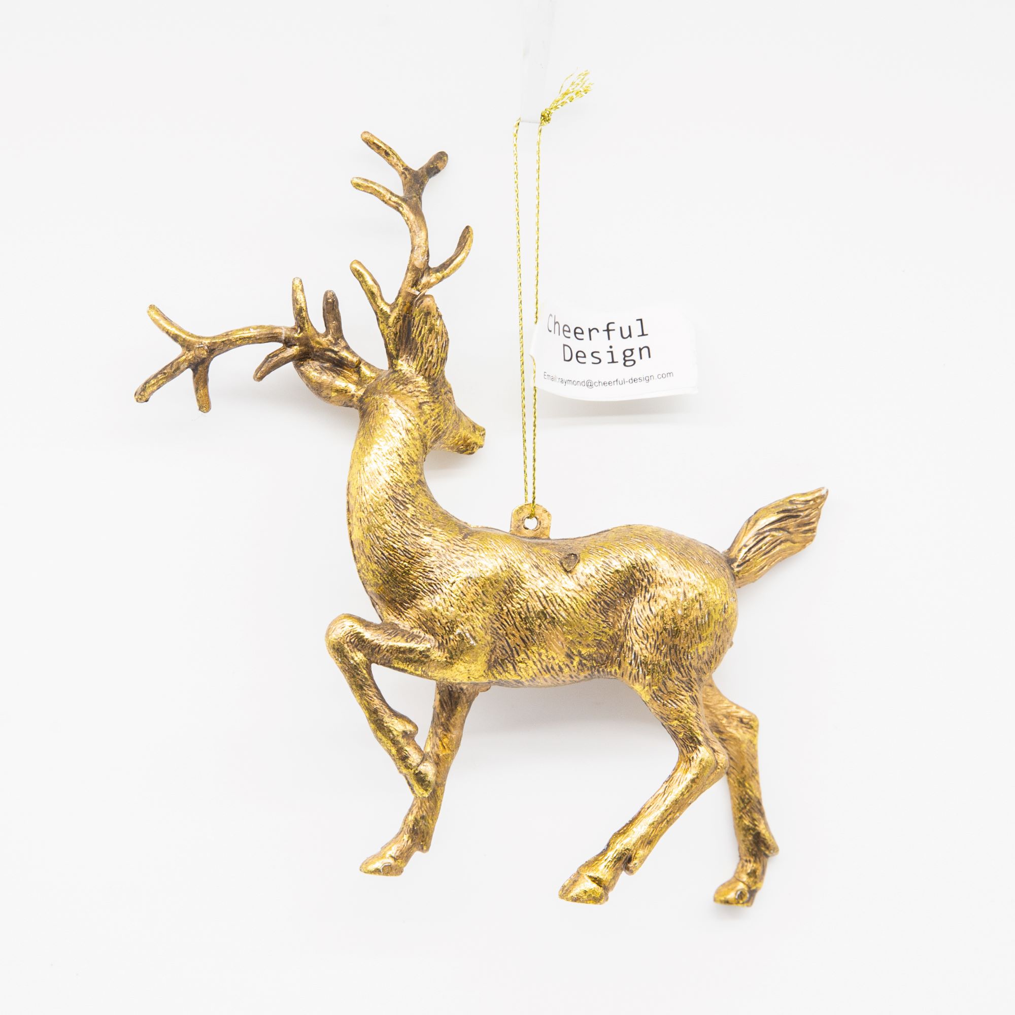 GlamPaw Golden Deer Ornament