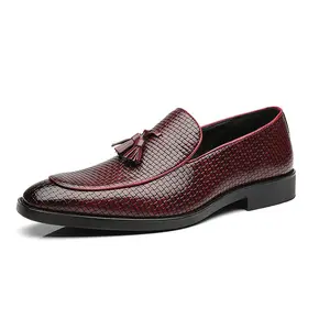 Zapatos de vestir Retro para hombre, mocasines de cuero de cocodrilo en español, uso diario, oficina, último diseño, 2022