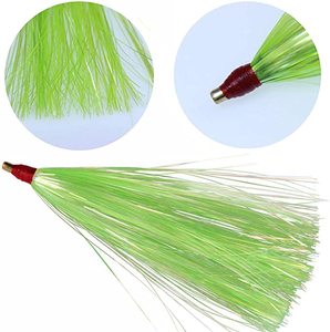 Bucktail Teasers Mylar Flash Teaser Tail Bucktail Teaser Rigs Flounder Señuelos de pesca Bait Rigs - Product Image 2