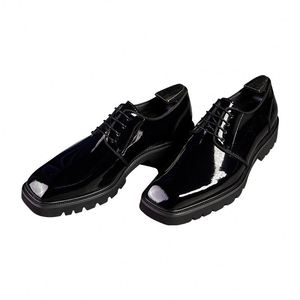 Nouvelles Chaussures Derby à Bout Carré pour Hommes, à Lacets, Semelle Épaisse, Rehaussantes, Décontractées et Habillées, en Cuir Brillant, Antidérapantes et Légères - Product Image 5