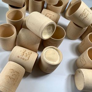 Bamboo Cups Handmade Natural Bamboo Tea Wine <b>Mugs</b> Souvenir Craft Gift Set Custom Made Size - Product Image 4
