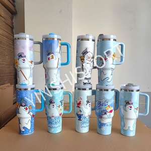 2025 Venta caliente Mini taza de acero inoxidable de Halloween taza de vidrio grabada de moda con cubierta de caño de Asa taza de coche personalizada - Product Image 4