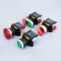 Bouton-poussoir momentané à verrouillage 22 mm en plastique, interrupteur 1NO1NC 10A, étanche IP65 pour panneau d'actionneur de vanne