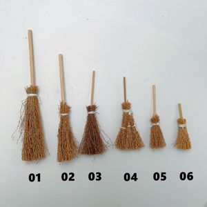 Mini Besom Red Rope Straw Brooms Hanging <b>Decorations</b> For Halloween Party Costume <b>Witch</b> Broom Dollhouse Accessories - Product Image 4