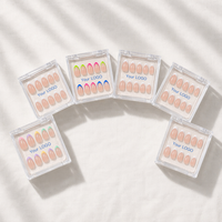 Faux Ongles à Presser Collection French Manucure Vente en Gros Personnalisables Blancs Colorés Pastel avec Logo