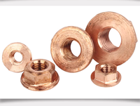 Écrous d'échappement en acier au carbone plaqué cuivre DIN 6927 M8 X 1.25, écrous hexagonaux pour collecteur d'échappement, écrous autobloquants plaqués cuivre