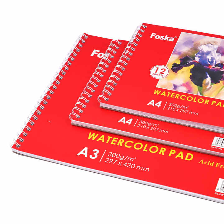 ARTEZA Watercolor Paper, 14 Sheets, 9x12 Inches Water Color Paper, 140lb/300gsm, 100% Cotton