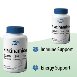 OEM/ODM Vente chaude Niacinamide (Vitamine <span class=keywords><strong>B3</strong></span>) 500mg, 240 capsules - Non-OGM, Sans gluten, Vitamine <span class=keywords><strong>B3</strong></span> sans effet flushing - Product Image 3