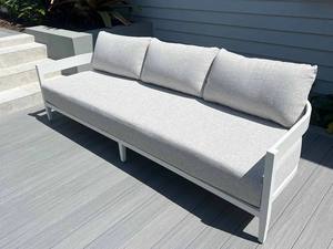 Juego <span class=keywords><strong>de</strong></span> Sofás para Exteriores Hechos a Mano con Recubrimiento <span class=keywords><strong>de</strong></span> Polvo <span class=keywords><strong>de</strong></span> Aluminio Blanco, Resistentes a la Intemperie, <span class=keywords><strong>Muebles</strong></span> <span class=keywords><strong>de</strong></span> Jardín <span class=keywords><strong>de</strong></span> Lujo - Product Image 5