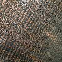 Tissu de crocodile PU classique Faux cuir Matériau en cuir gaufré de crocodile