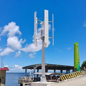 กังหันลมแกนตั้ง EU 10KW สำหรับใช้ในบ้าน ระบบไฟฟ้าแบบเชื่อมต่อกับระบบไฟฟ้าสาธารณะและแบบแยกส่วน ระบบผลิตพลังงานจากลม - Product Image 1