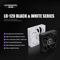Produsen Kipas PC LOVINGCOOL 120mm 28mm Tebal Tekanan Statis Tinggi Kipas Casing PWM Bantalan FDB Logo Kustom Layanan OEM Seri OEM