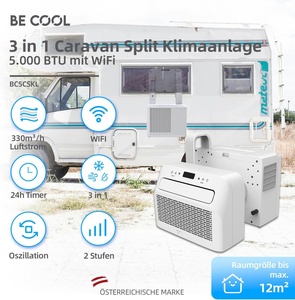 เครื่องปรับอากาศแบบแยกส่วนเคลื่อนย้ายได้ ไม่ต้องติดตั้ง ควบคุมผ่านแอพ WiFi ระบบทำความเย็น ระบายอากาศ ลดความชื้น 5000 BTU Cooli - Product Image 2