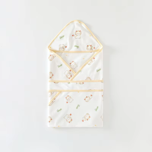 <span class=keywords><strong>Couverture</strong></span> d'emmaillotage pour bébé 100% coton tricoté doux double couche toutes saisons motif dessin animé nouveau-né personnalisable - Product Image 3