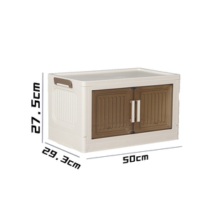 शेनयू 50-इंच स्पष्ट तह भंडारण बॉक्स मल्टी-लेयर पीपी प्लास्टिक आयताकार फोल्डेबल और कपड़ों के लिए स्टेकयोग्य डिजाइन - Product Image 3