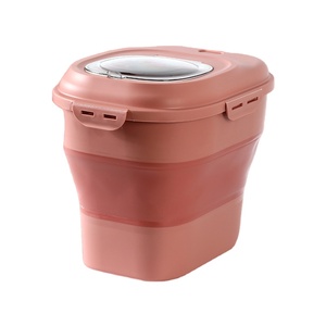 Thức ăn vật nuôi lưu trữ Thùng 25L công suất lớn gấp hộp lưu trữ chống ẩm niêm phong cho chó mèo hình chữ nhật nhựa - Product Image 1