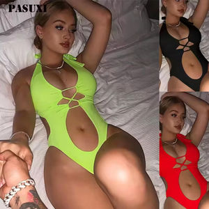 PASUXI Teen Girls Mulheres Sexy Bikini Push up Listrado Maiô Beachwear Holiday Wear - Product Image 1