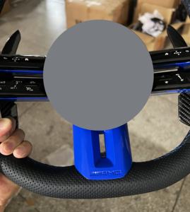 พวงมาลัยคาร์บอนไฟเบอร์แอลอีดีสำหรับ <span class=keywords><strong>Mercedes</strong></span>-Benz A C E CLA GLC สีฟ้าคลาส W177 W205 W213 - Product Image 5