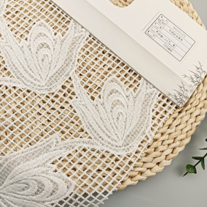 Tissu de vêtement en <span class=keywords><strong>soie</strong></span> de lait 100% polyester pour robes et jupes haut de gamme pour femmes brodées techniques tricotées à motif spécial - Product Image 6