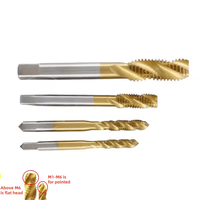 YG 1 pièce M14-M24 HSS Robinet à tarauder à spirale à rainures droites, revêtement en étain, norme ISO, avec tailles incluses